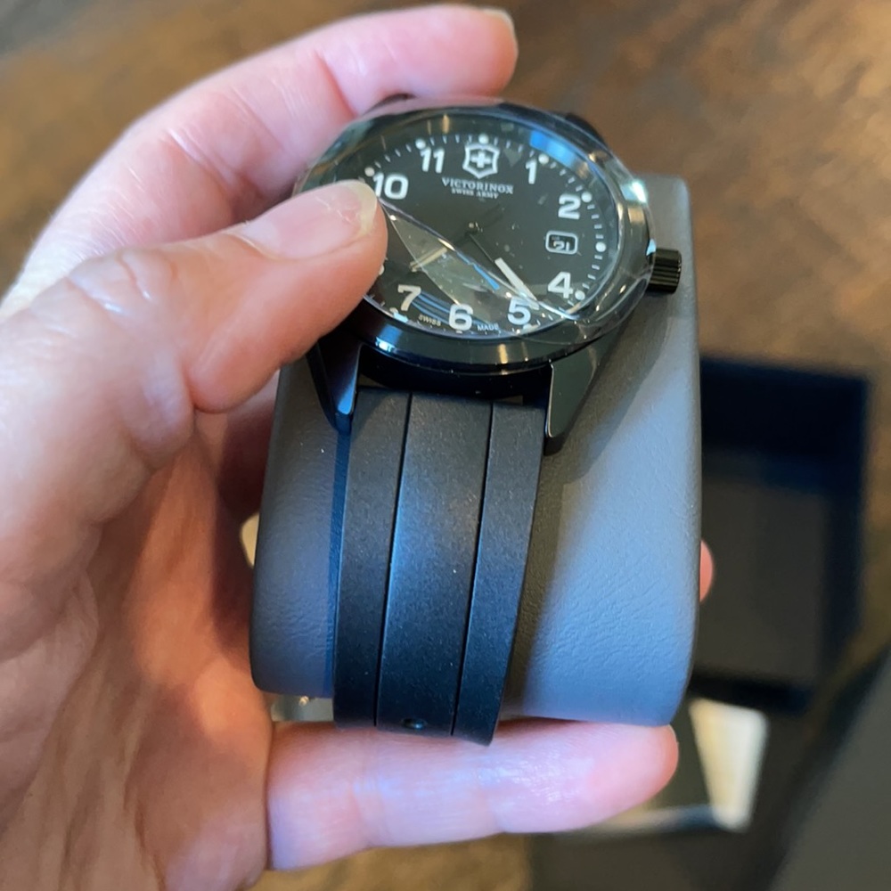 Swiss Army Victorinox watch…. UNISEX … all Black!! Brand new in box. NEVER WORN! - Picture 5 of 6